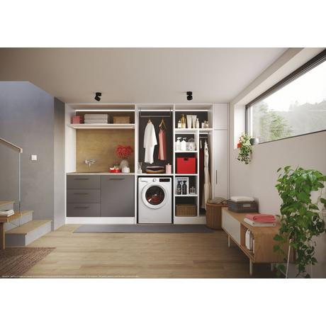 Hoover H3WPS496TAM6 9 kg Tvättmaskin med 1400 rpm – Vit, fristående, frontladdning