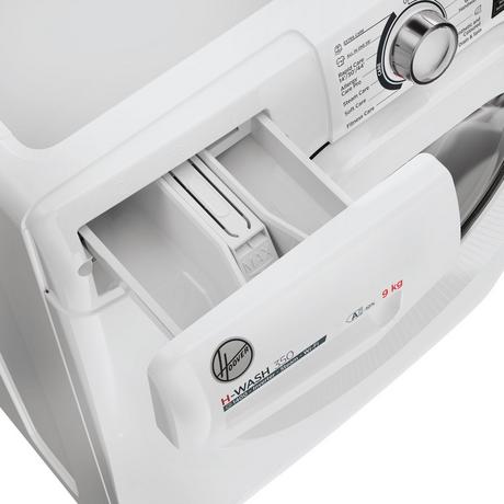 Hoover H3WPS496TAM6 9 kg Tvättmaskin med 1400 rpm – Vit, fristående, frontladdning