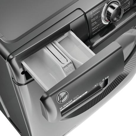 Hoover H3WPS496TMRR6 9 kg Tvättmaskin med 1400 rpm – Grafit, fristående, frontladdning