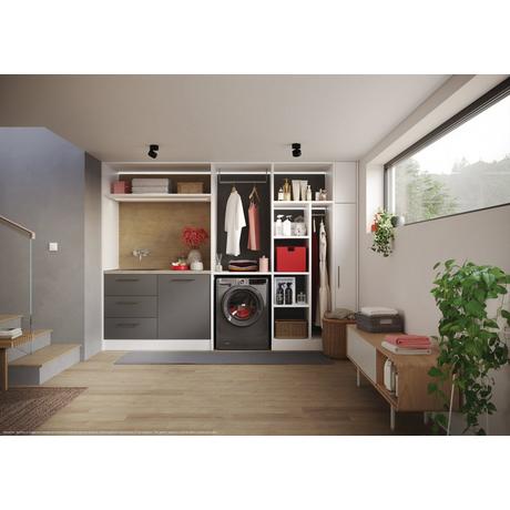 Hoover H3WPS496TMRR6 9 kg Tvättmaskin med 1400 rpm – Grafit, fristående, frontladdning