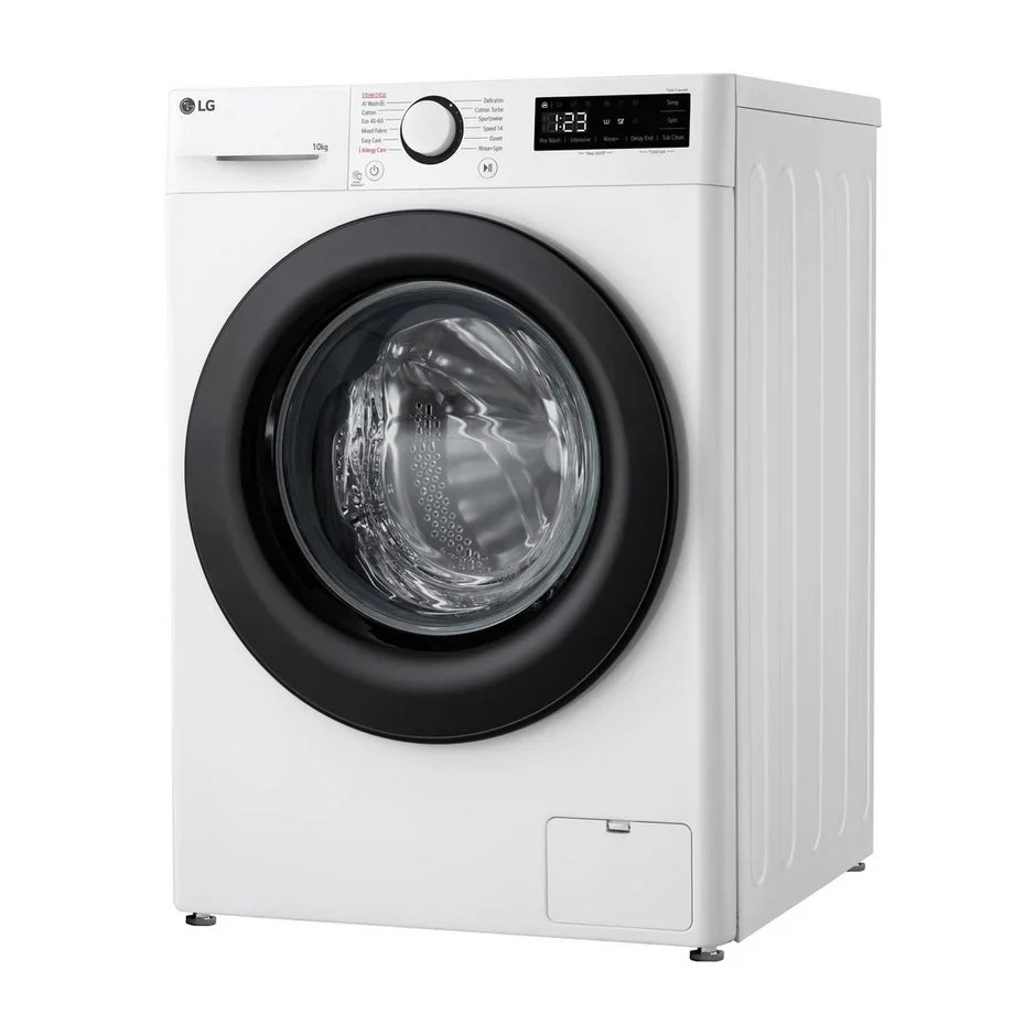 LG F4Y510WBLN1 10 kg Ångtvättmaskin med 1400 rpm – Vit, fristående, frontladdning, energiklass A