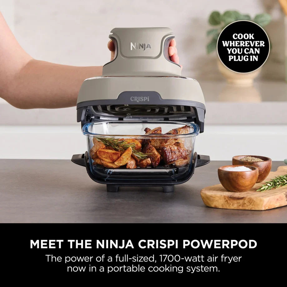 Ninja FN101UKST CRISPi 4-i-1 Portabel Glasluftfritera med stenplatta