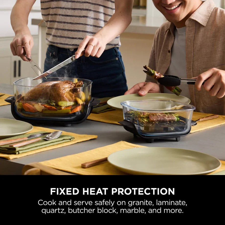 Ninja FN101UKST CRISPi 4-i-1 Portabel Glasluftfritera med stenplatta