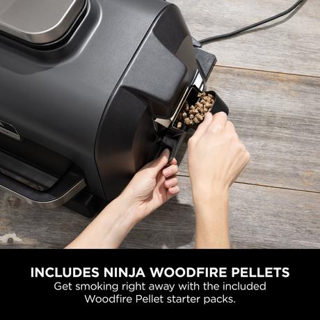 Ninja OG850UK Woodfire Pro XL – Elektrisk grill & röker för hemmet