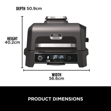 Ninja OG850UK Woodfire Pro XL – Elektrisk grill & röker för hemmet