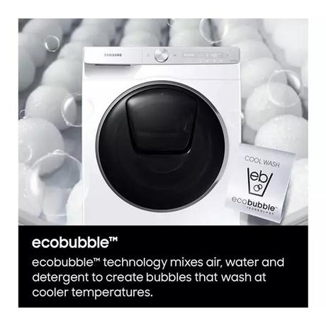 Samsung WW90CGC04DABEU Series 5 Ecobubble 9 kg Tvättmaskin med 1400 rpm – Svart, fristående, frontladdning
